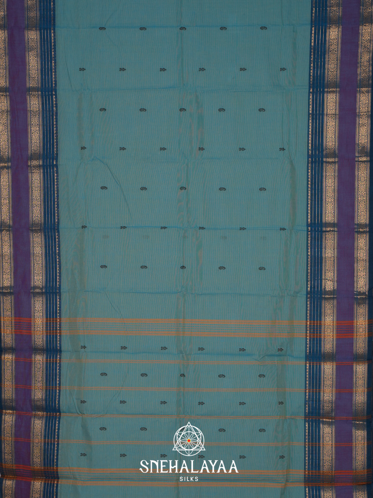 Blue Chettinad Cotton Saree