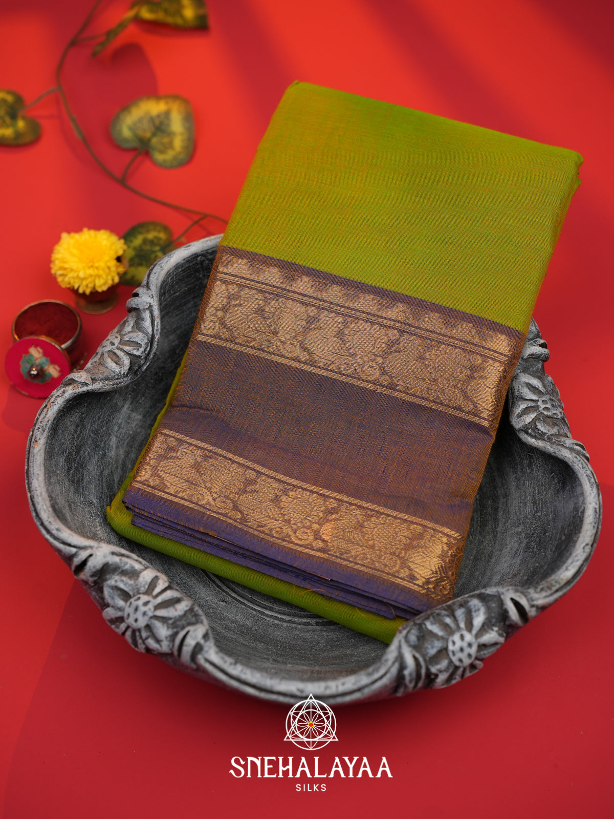 Green Chettinad Cotton Saree
