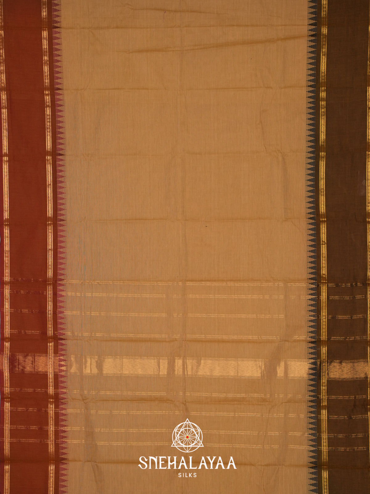 Burnt Orange  Chettinad Cotton Saree