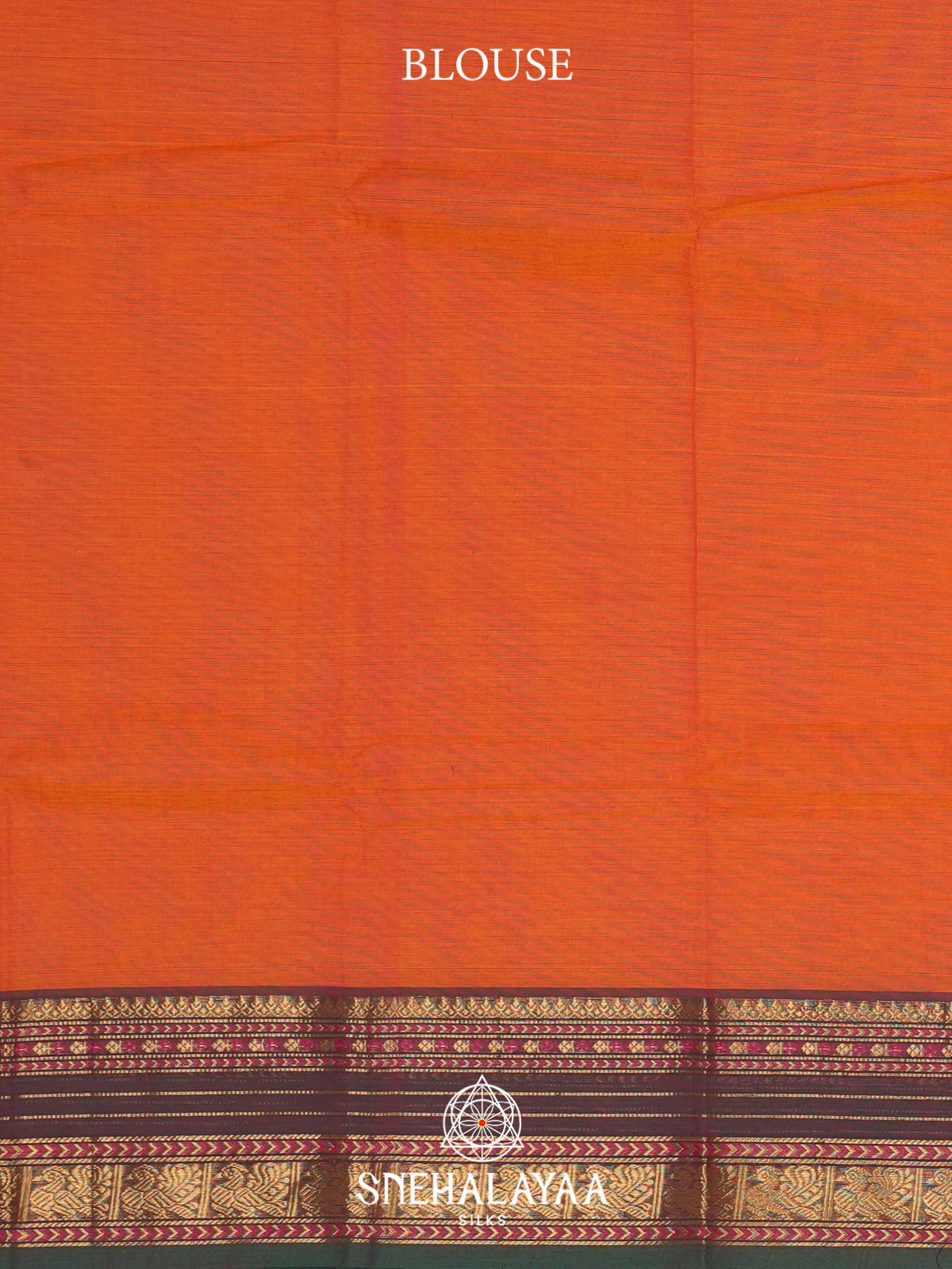 Orange Chettinad Cotton Saree