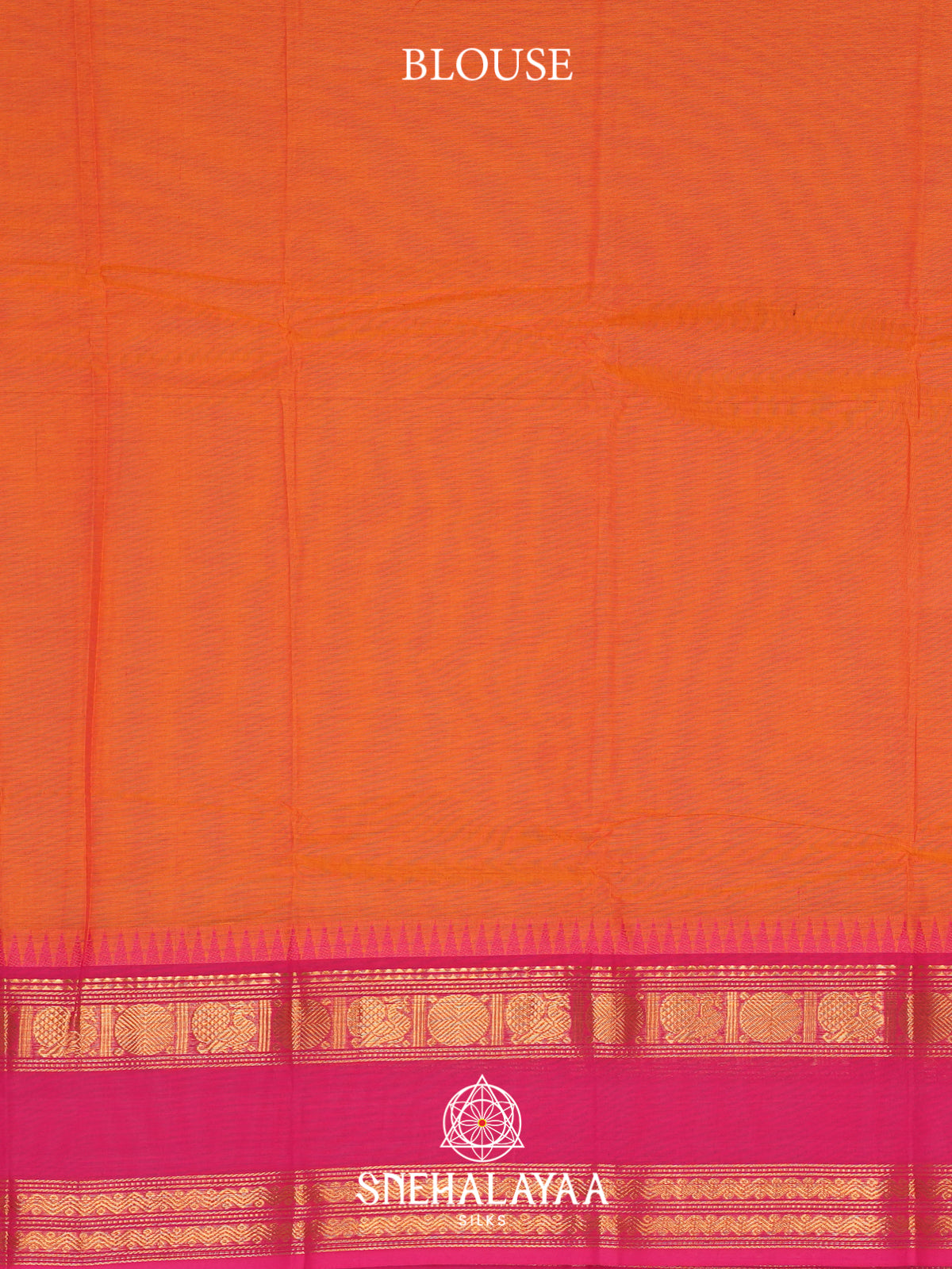 Orange Chettinad Cotton Saree