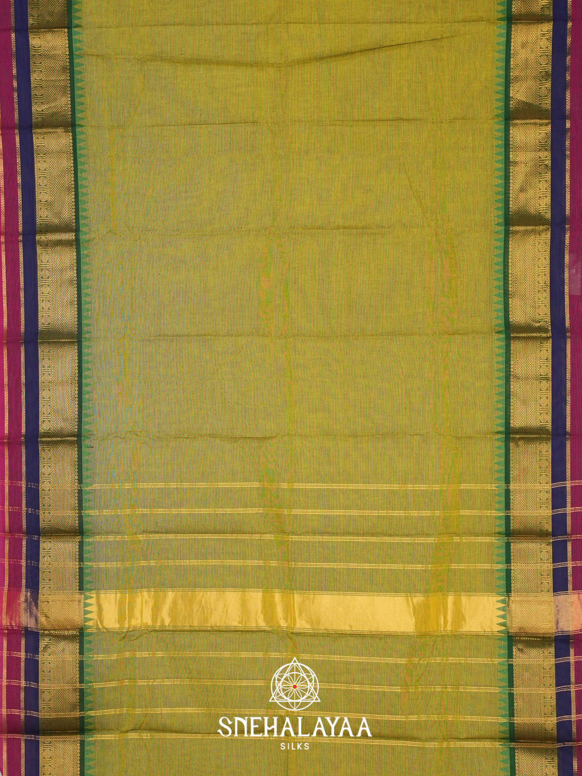 Mehendi Green Chettinad Cotton Saree