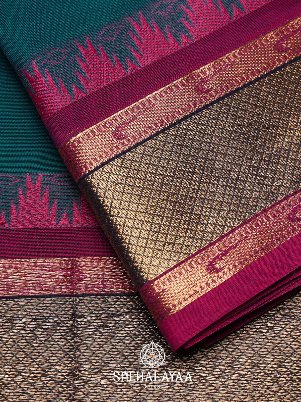 Blue Chettinad Cotton Saree