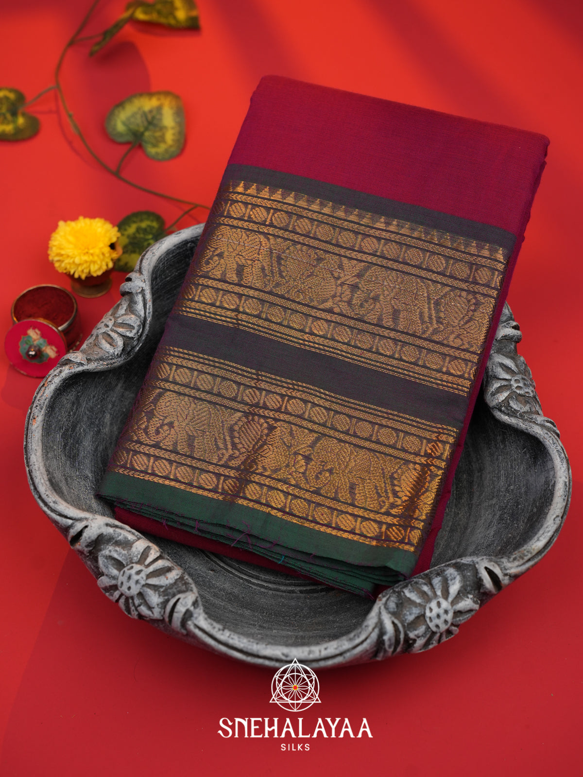 Meganta Chettinad Cotton Saree