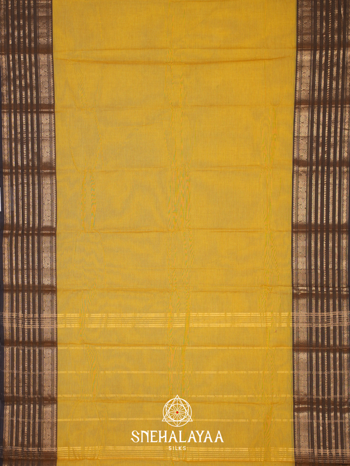 Mustard Yellow Chettinad Cotton Saree