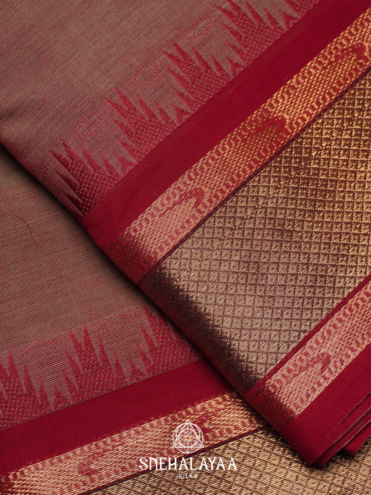 Brown Chettinad Cotton Saree