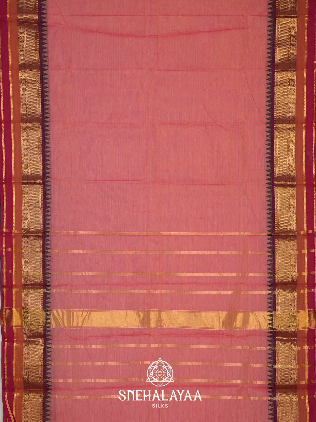 Pink Chettinad Cotton Saree