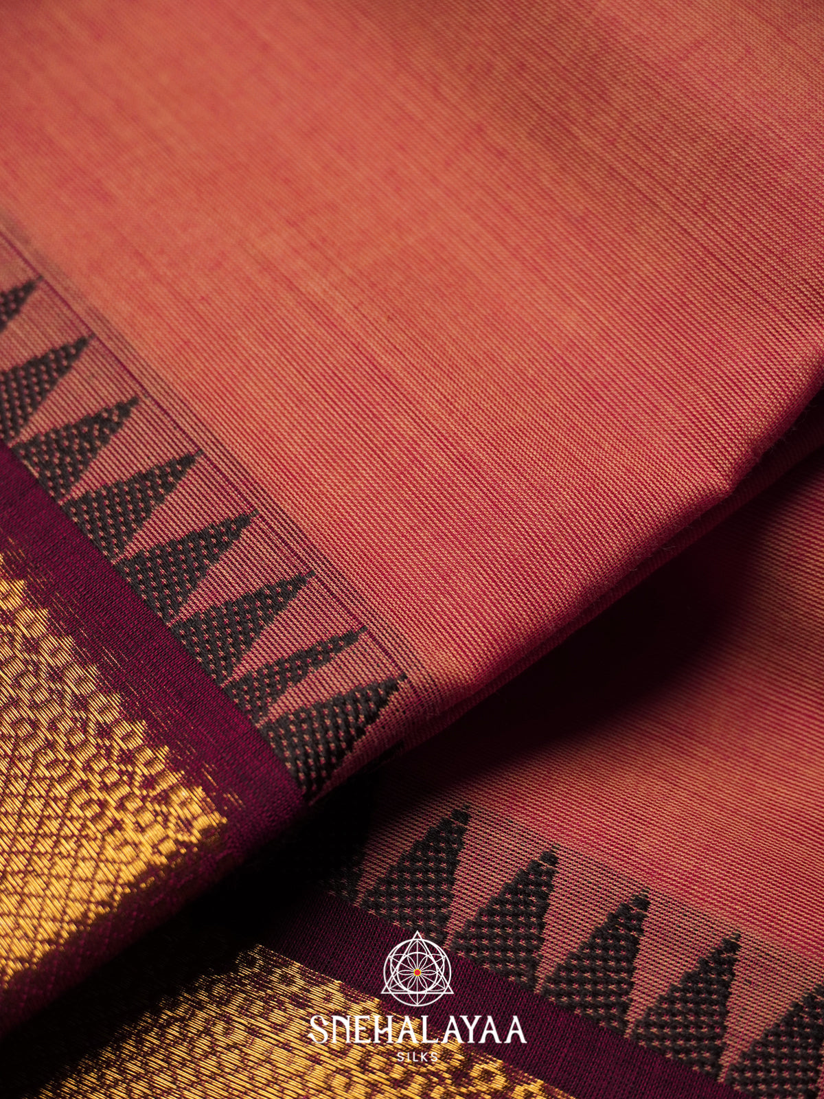 Peach Chettinad Cotton Saree