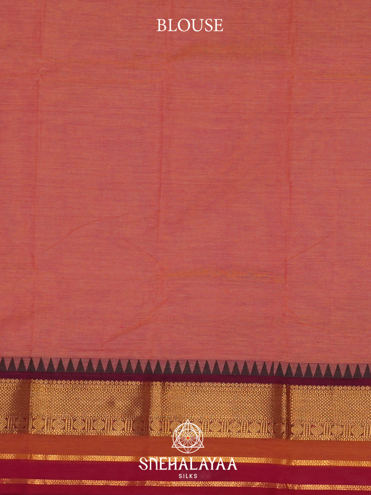Peach Chettinad Cotton Saree