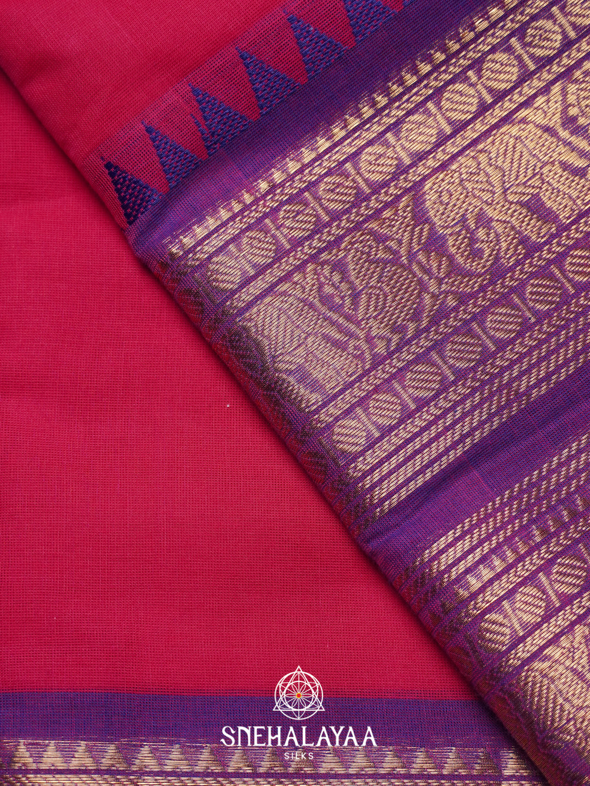 Pink Chettinad Cotton Saree