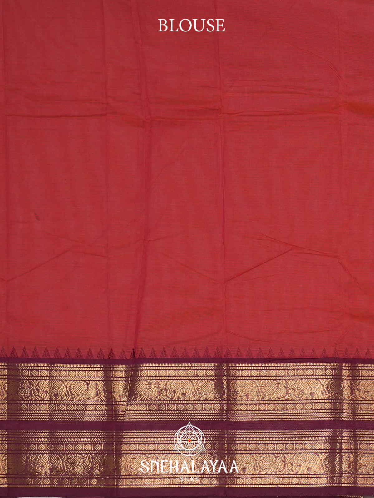 Brick Red Chettinad Cotton Saree