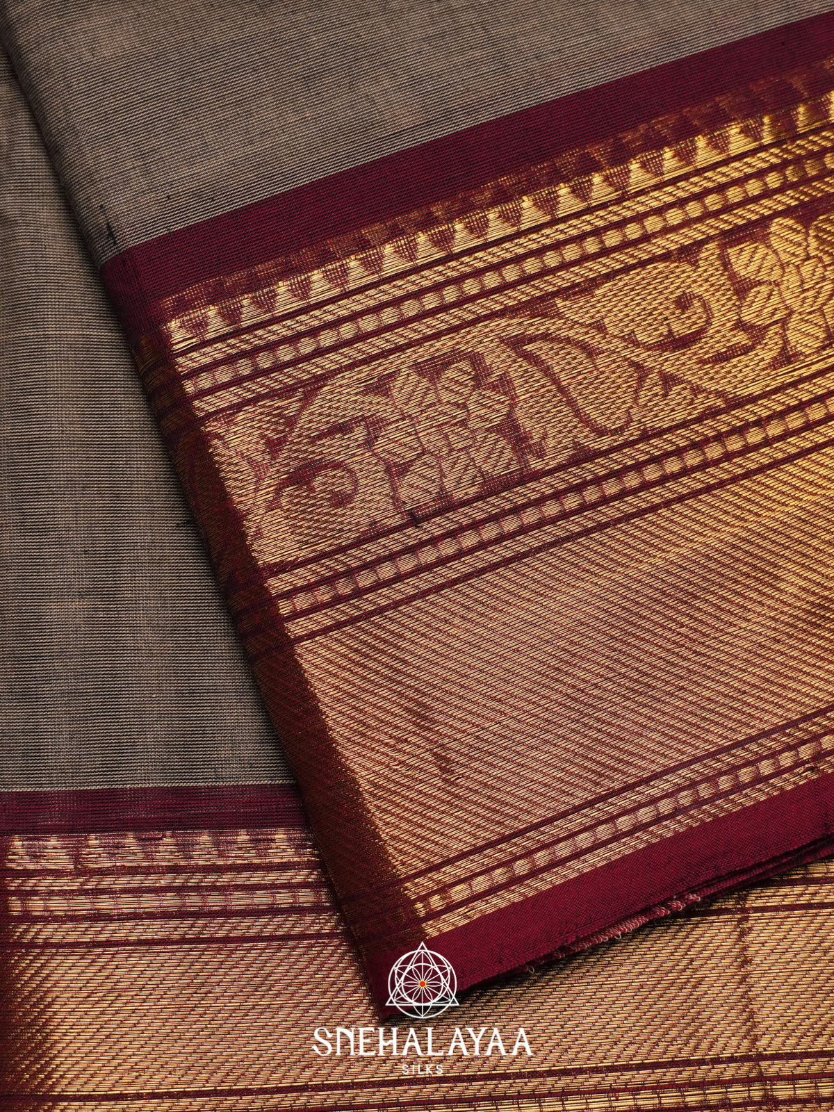 Grey Chettinad Cotton Saree