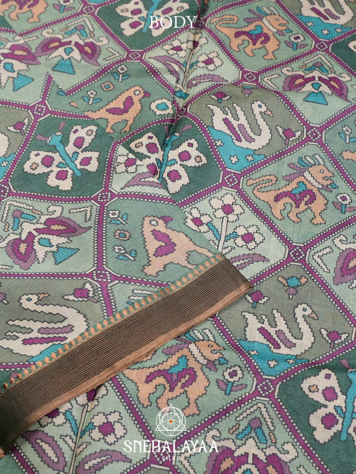 Green Tussar Saree