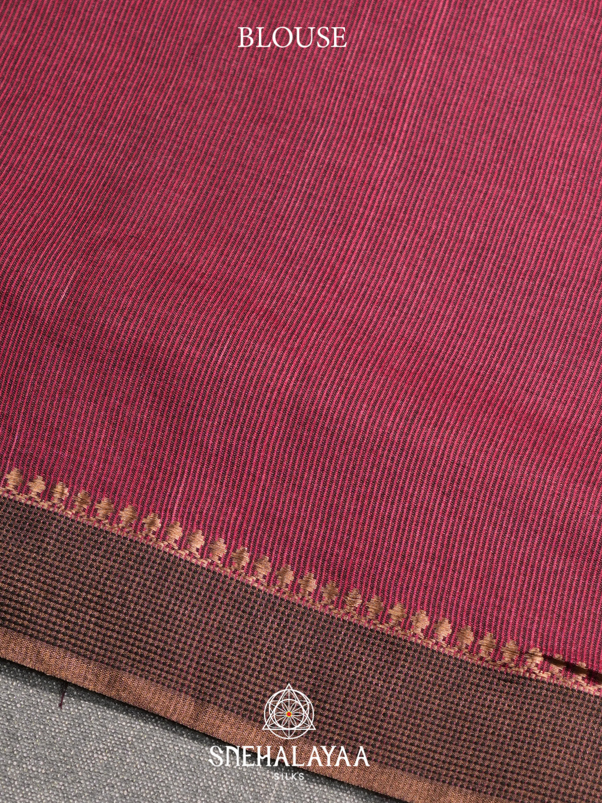 Maroon Tussar Saree