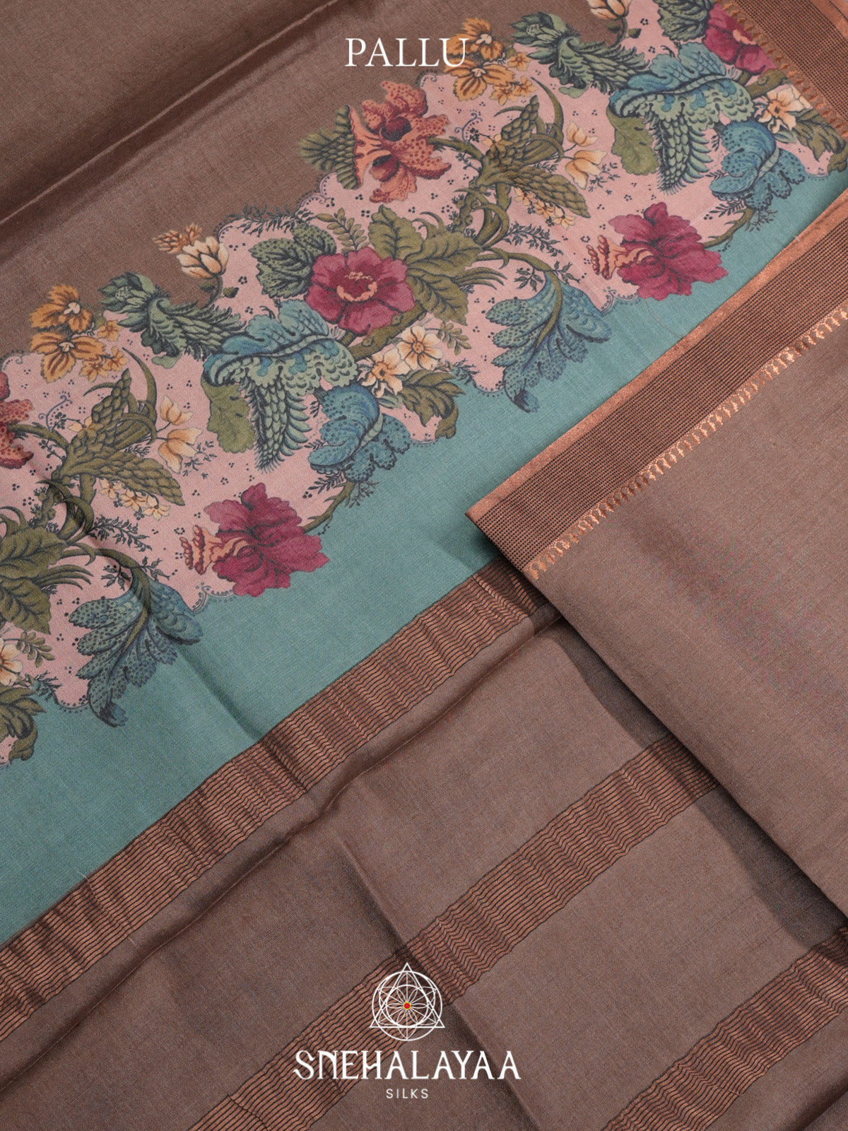 Brown Tussar Saree