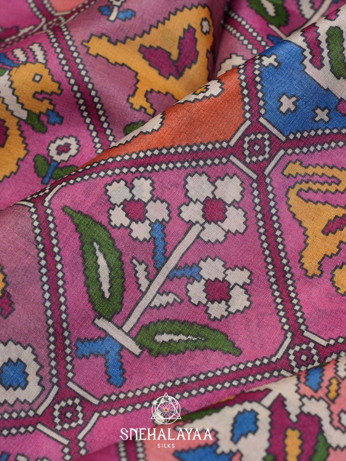 Pink Tussar Saree