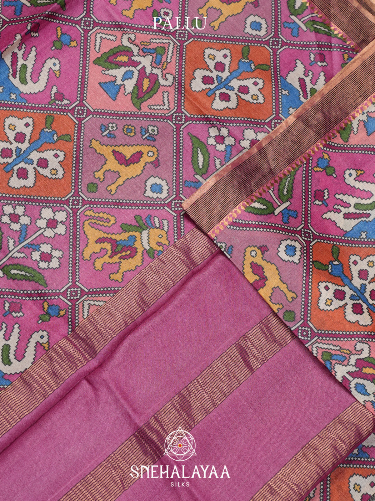 Pink Tussar Saree