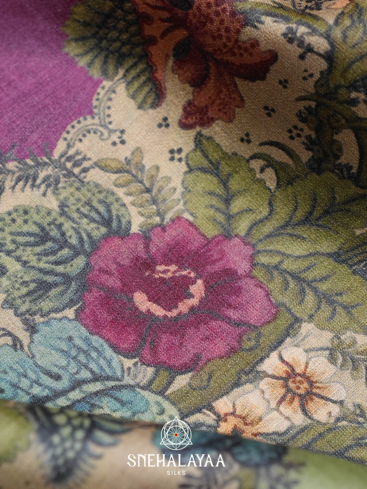 Magenta Tussar Saree
