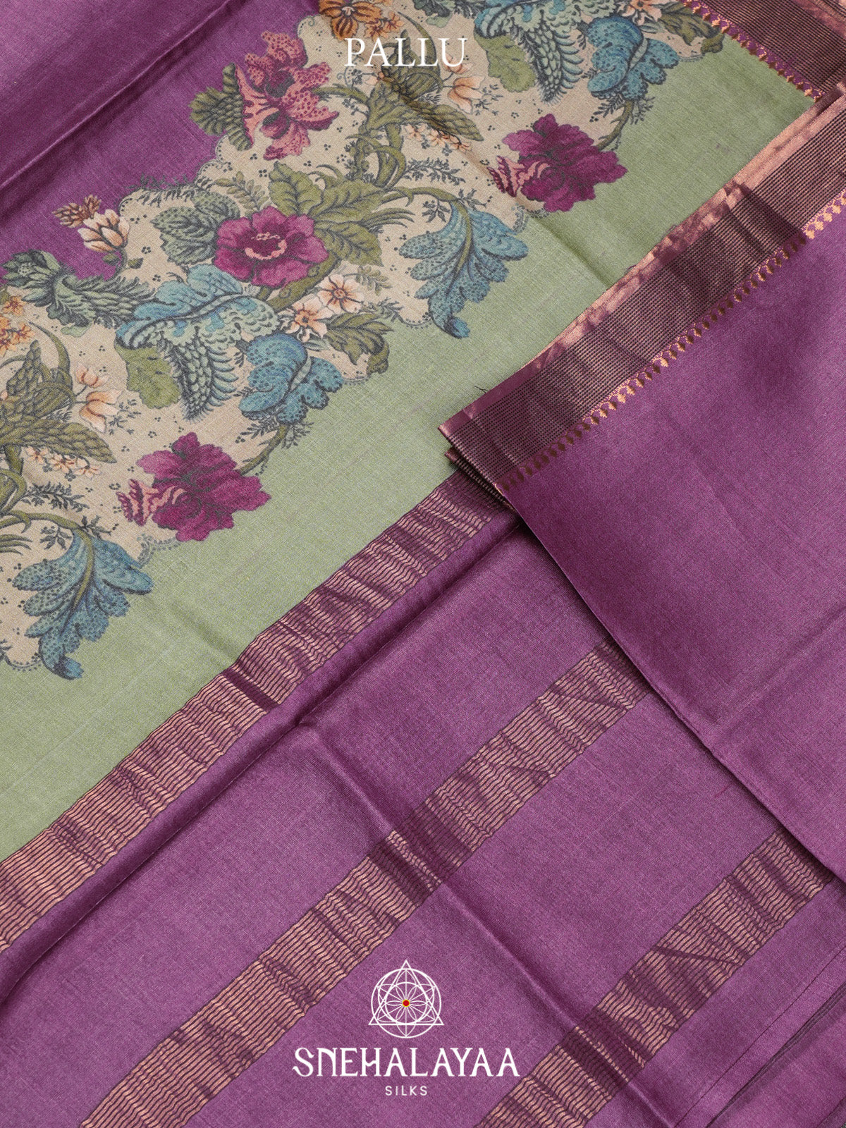 Magenta Tussar Saree