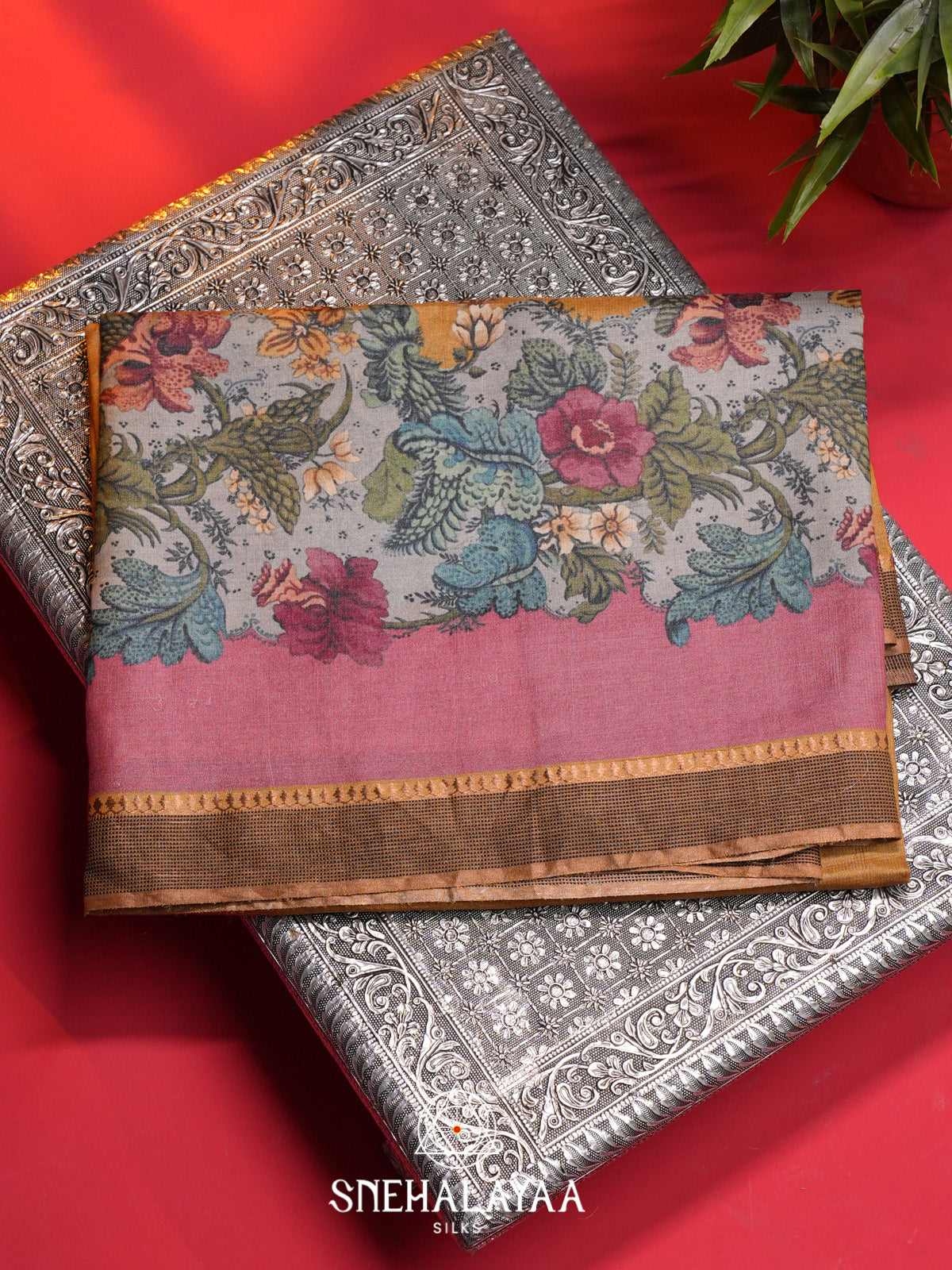 Golden Yellow Tussar Saree