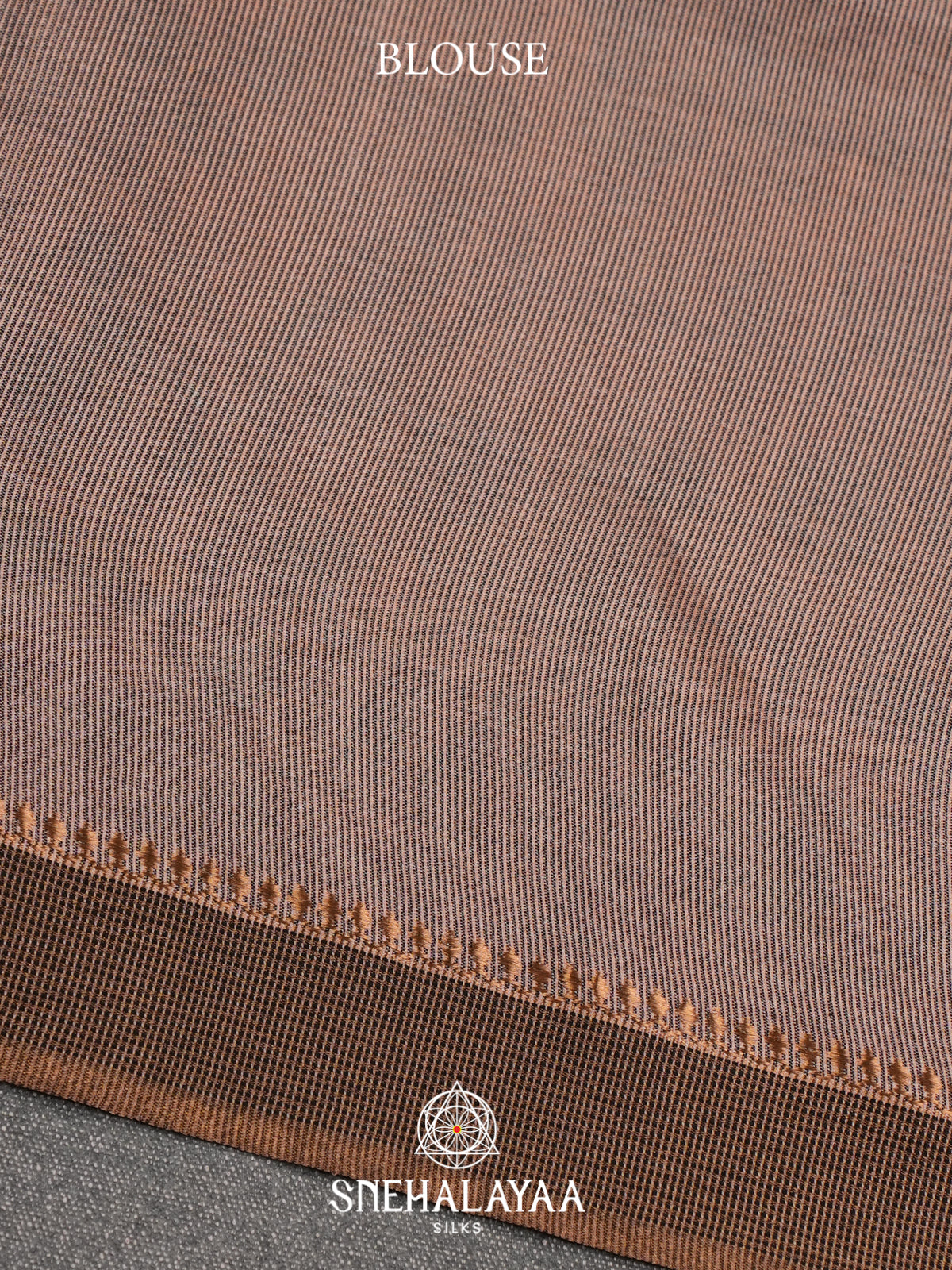 Pale Peach Tussar Saree