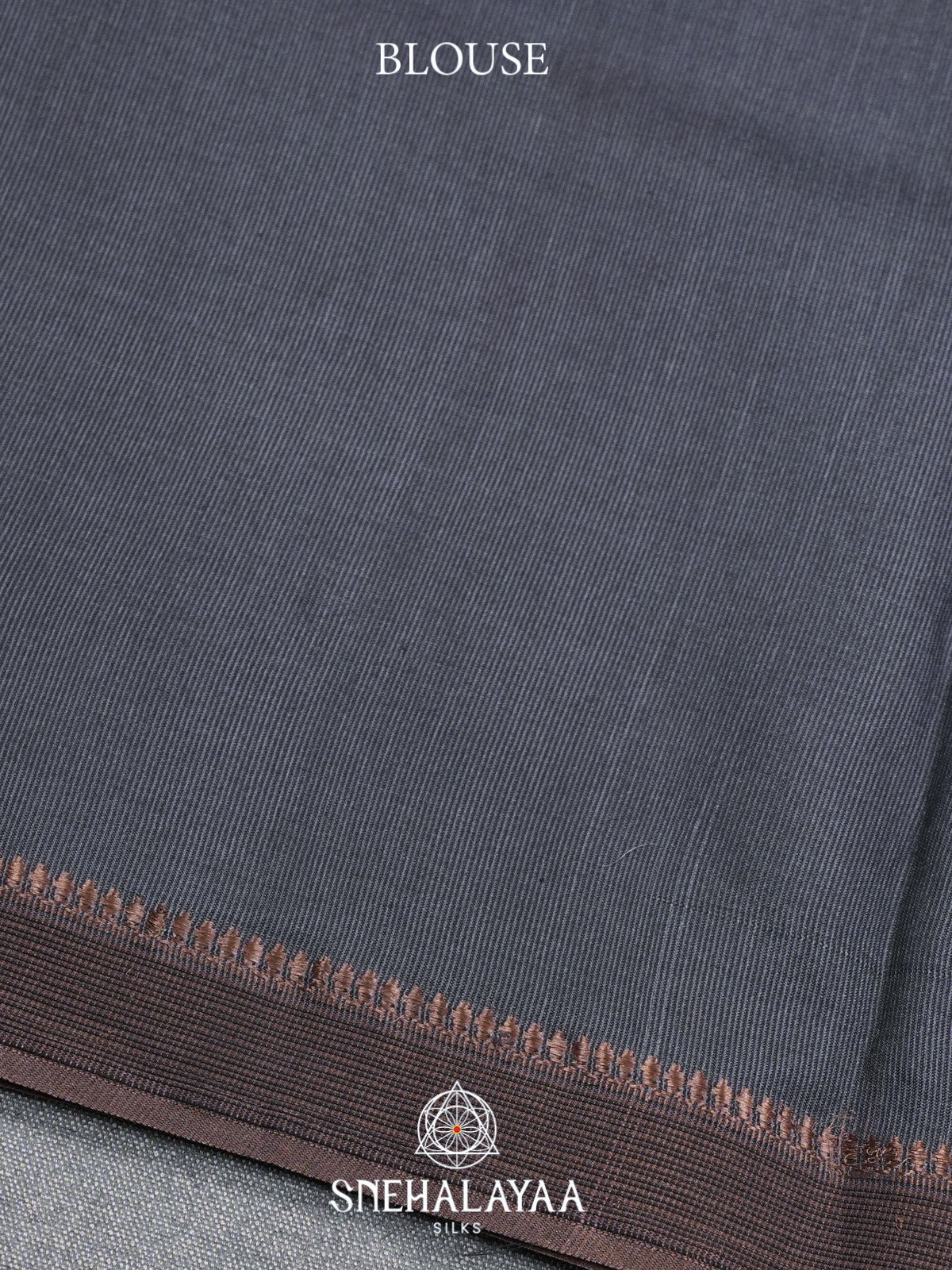 Slate Blue Tussar Saree