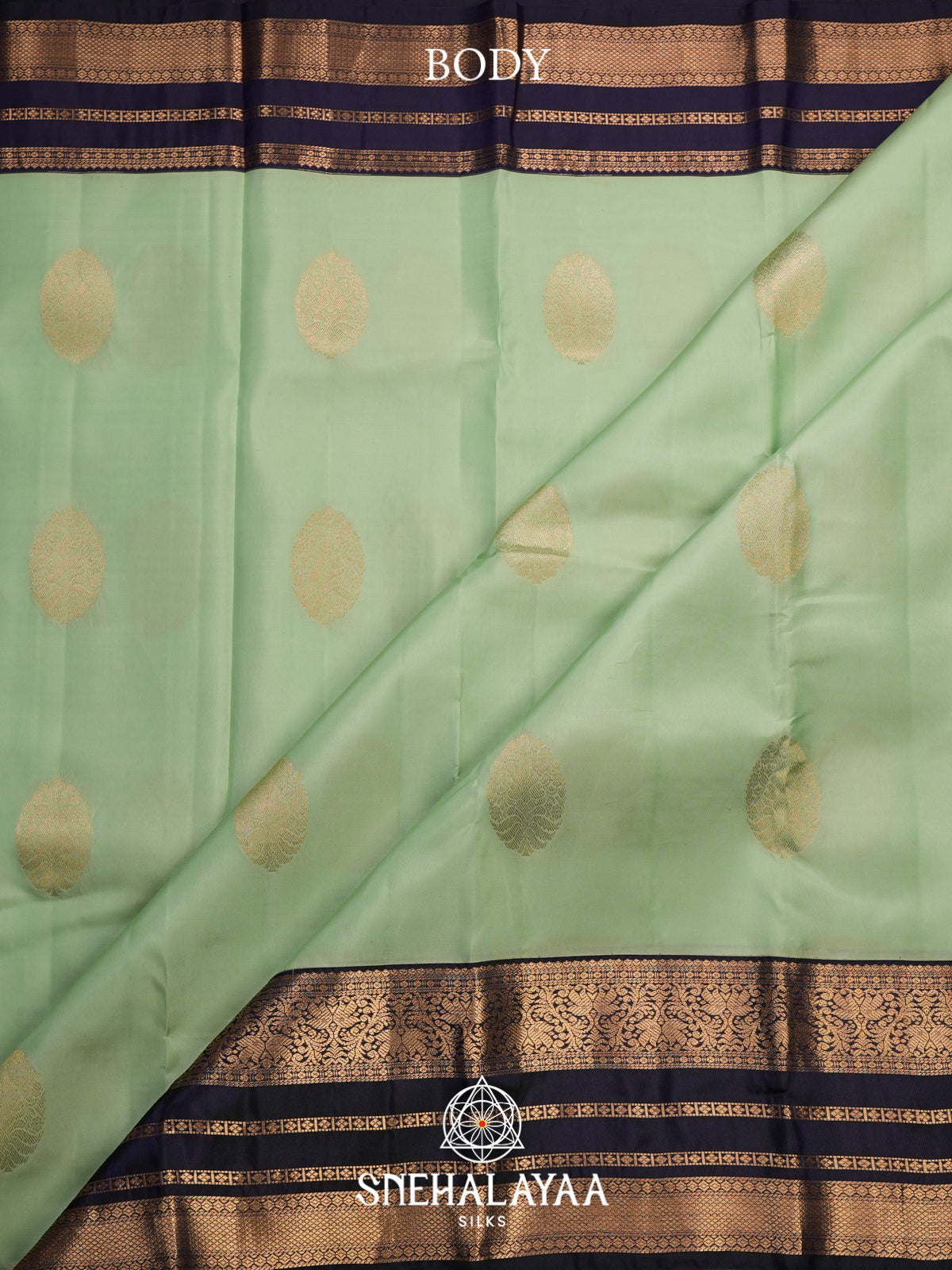 Mint Green Kanjivaram Silk Saree