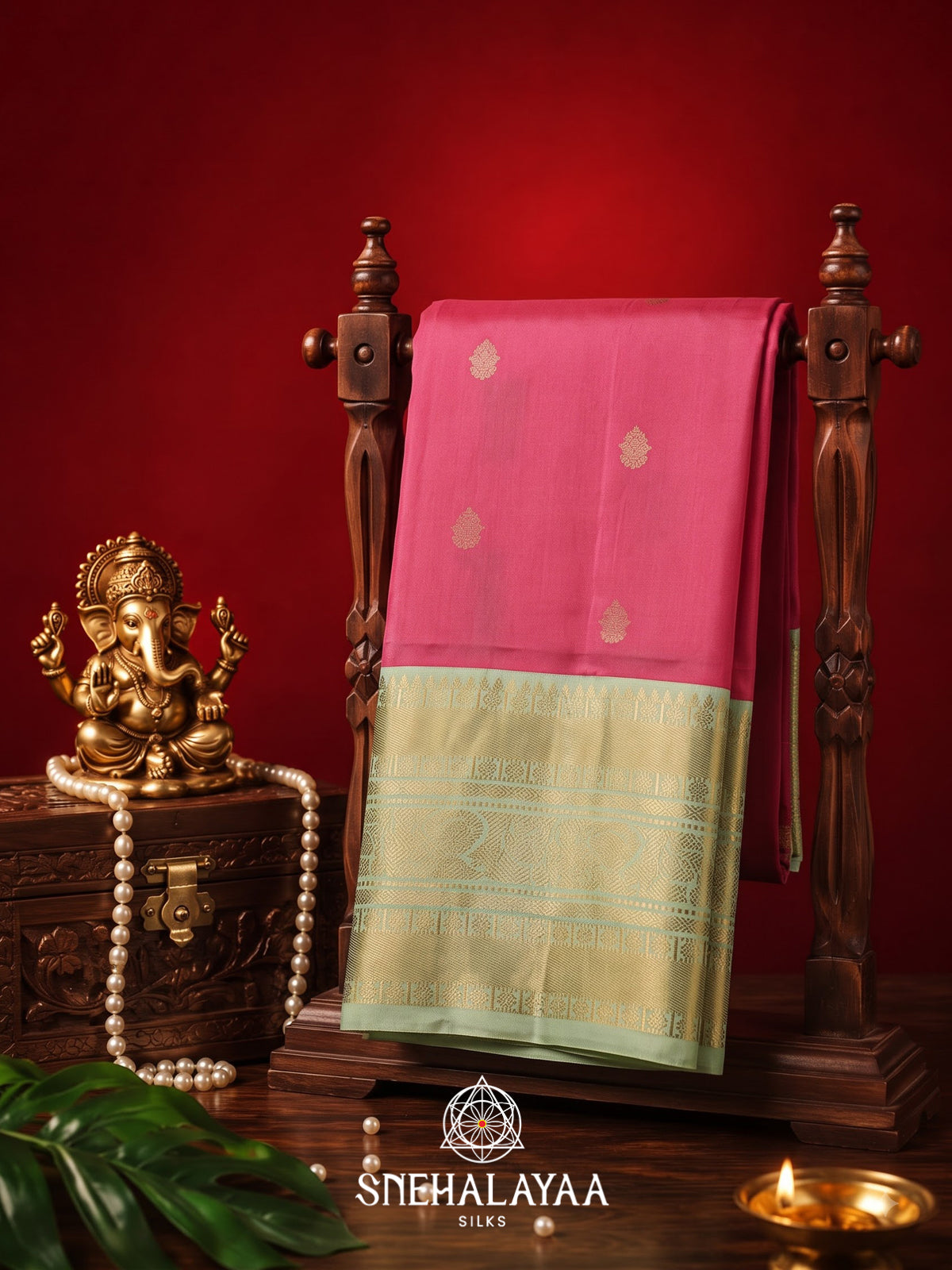 Pink Kanjivaram Silk Saree