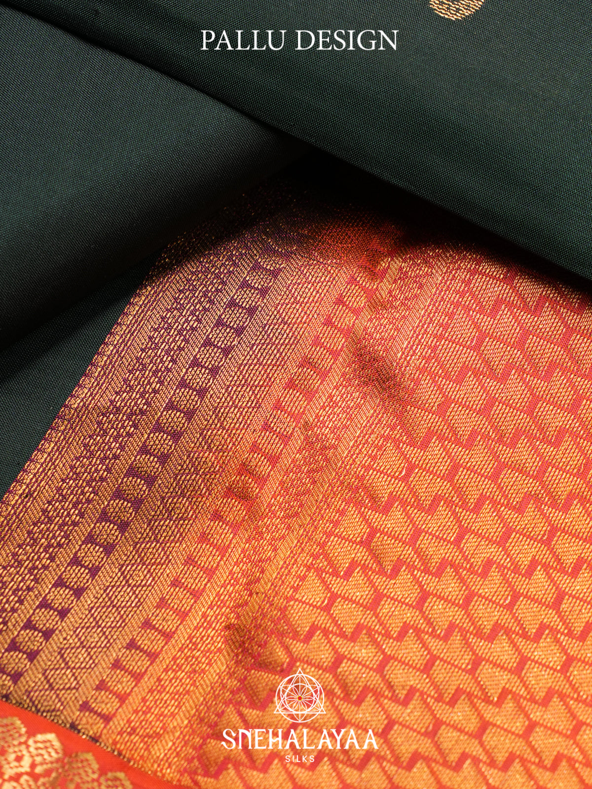 Forest Green Kanjivaram Silk Saree