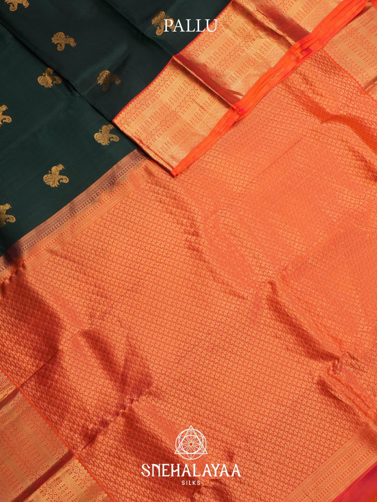 Forest Green Kanjivaram Silk Saree
