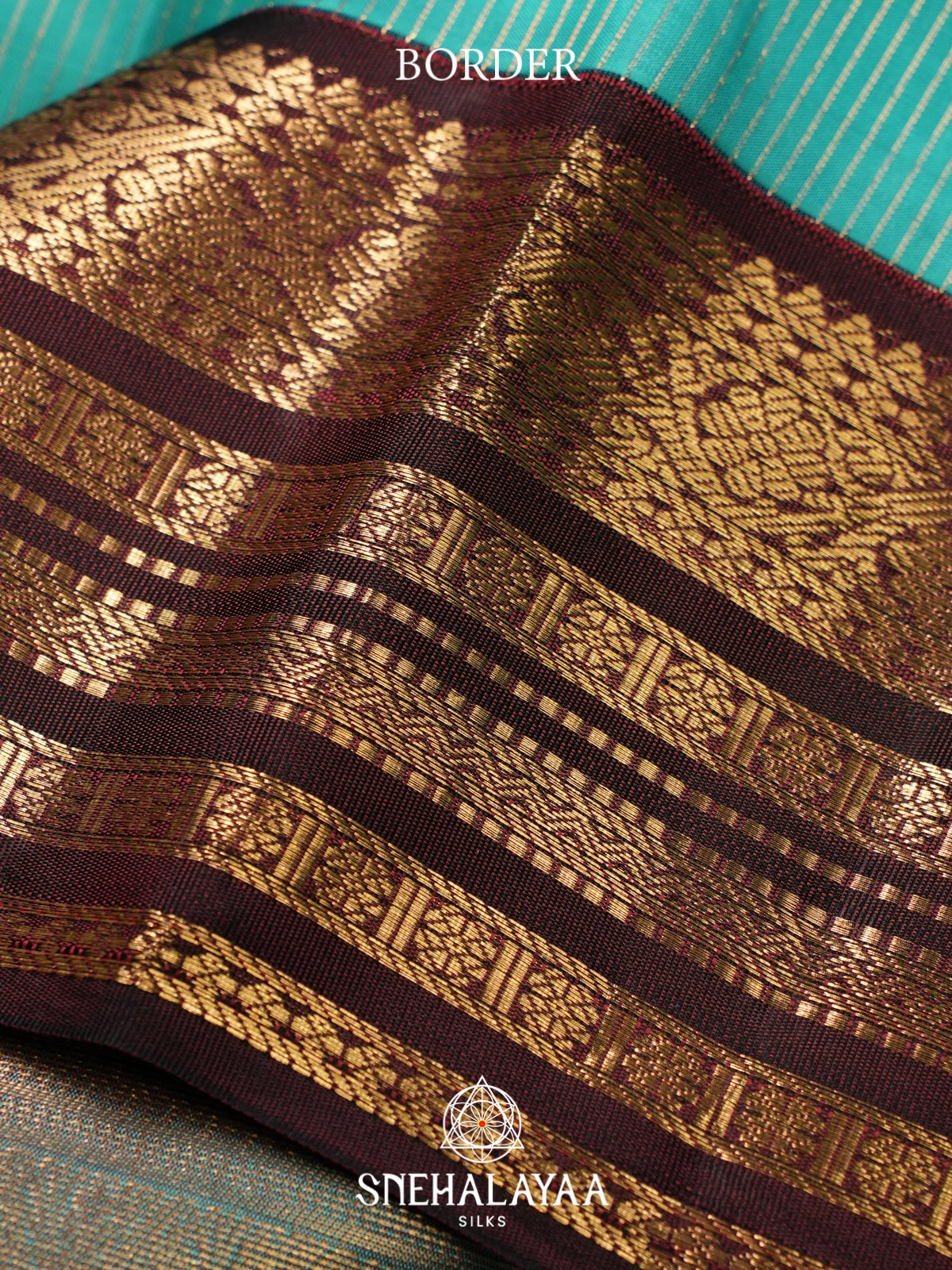Turquoise Blue Kanjivaram Silk Saree