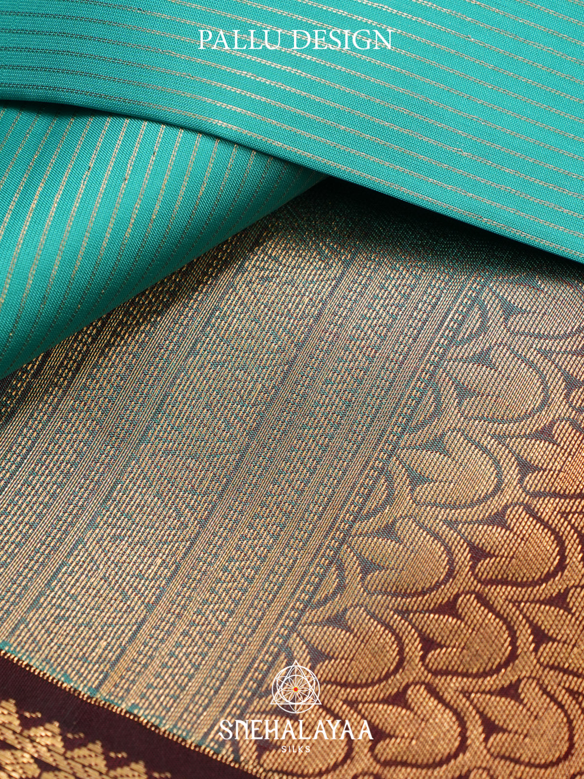 Turquoise Blue Kanjivaram Silk Saree