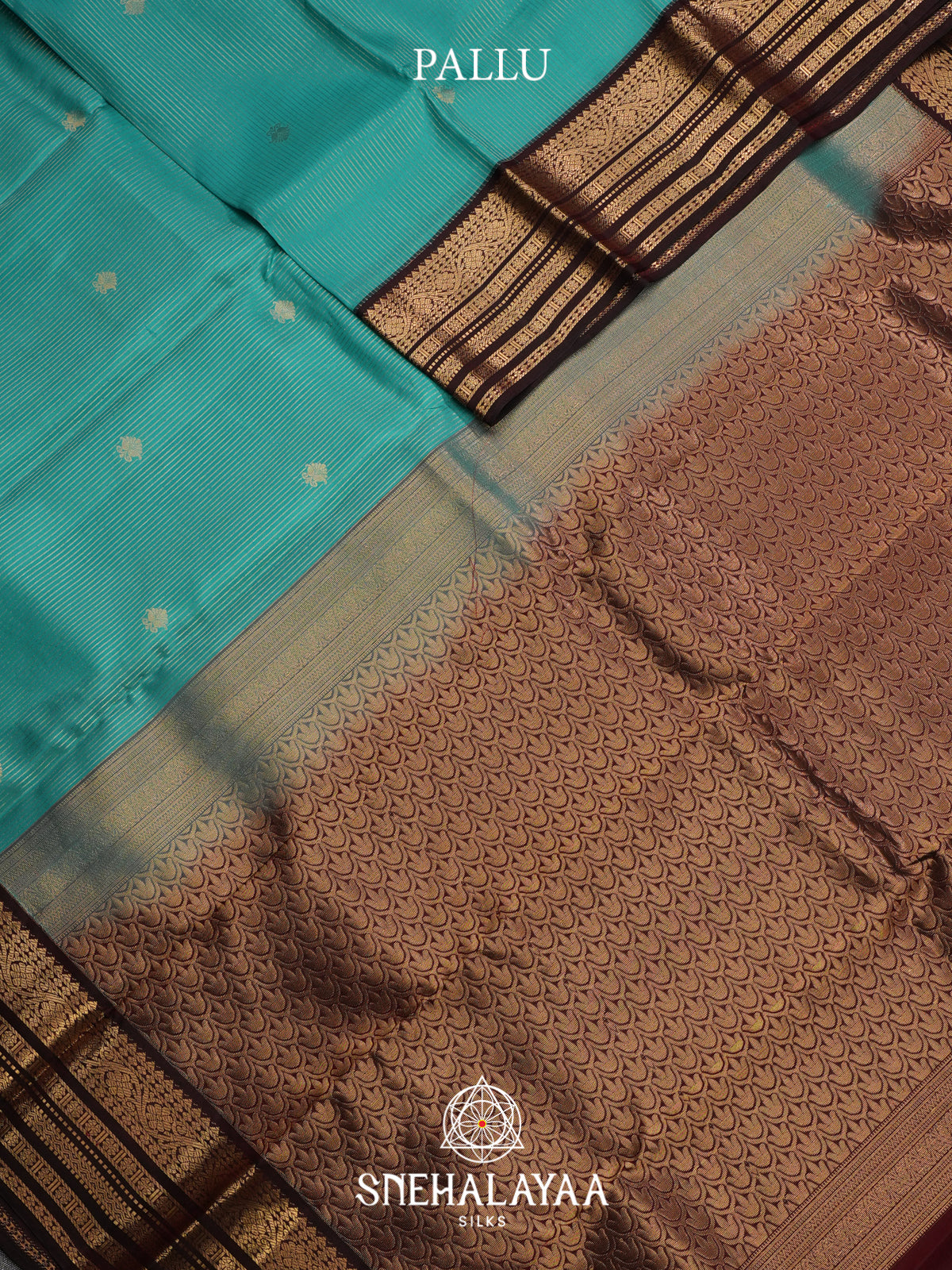 Turquoise Blue Kanjivaram Silk Saree