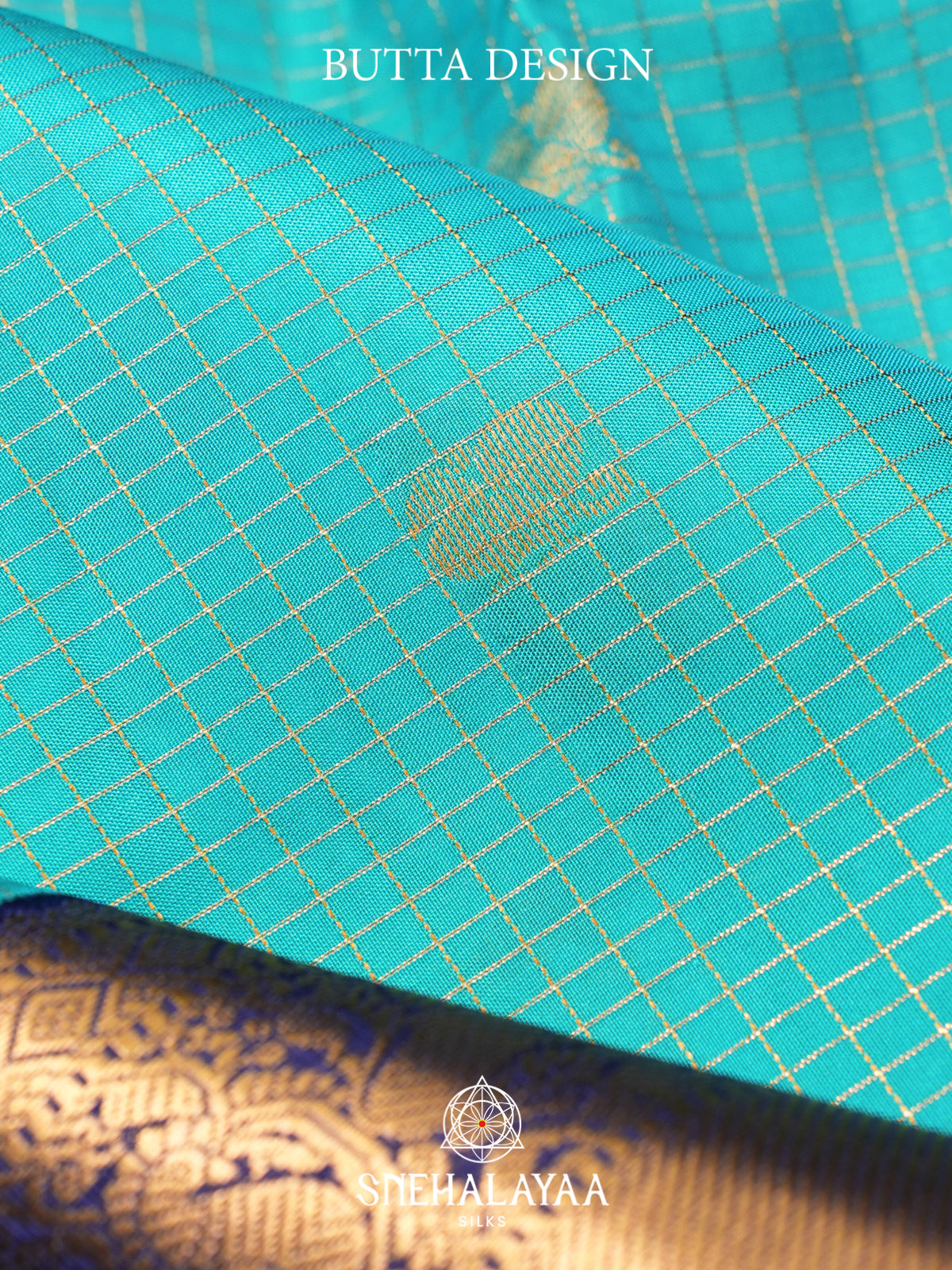 Aqua Blue Kanjivaram Silk Saree