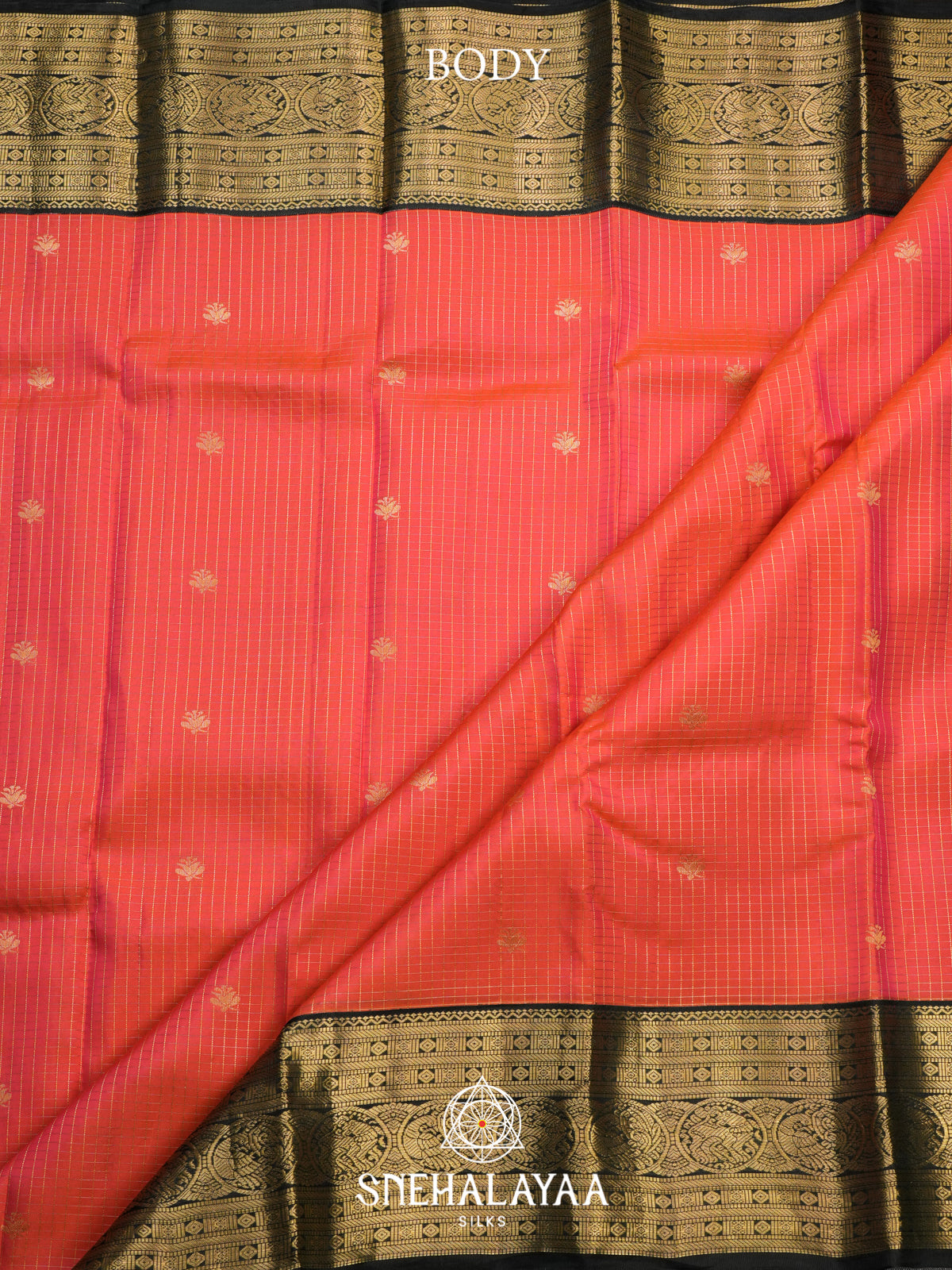 Peach Kanjivaram Silk Saree