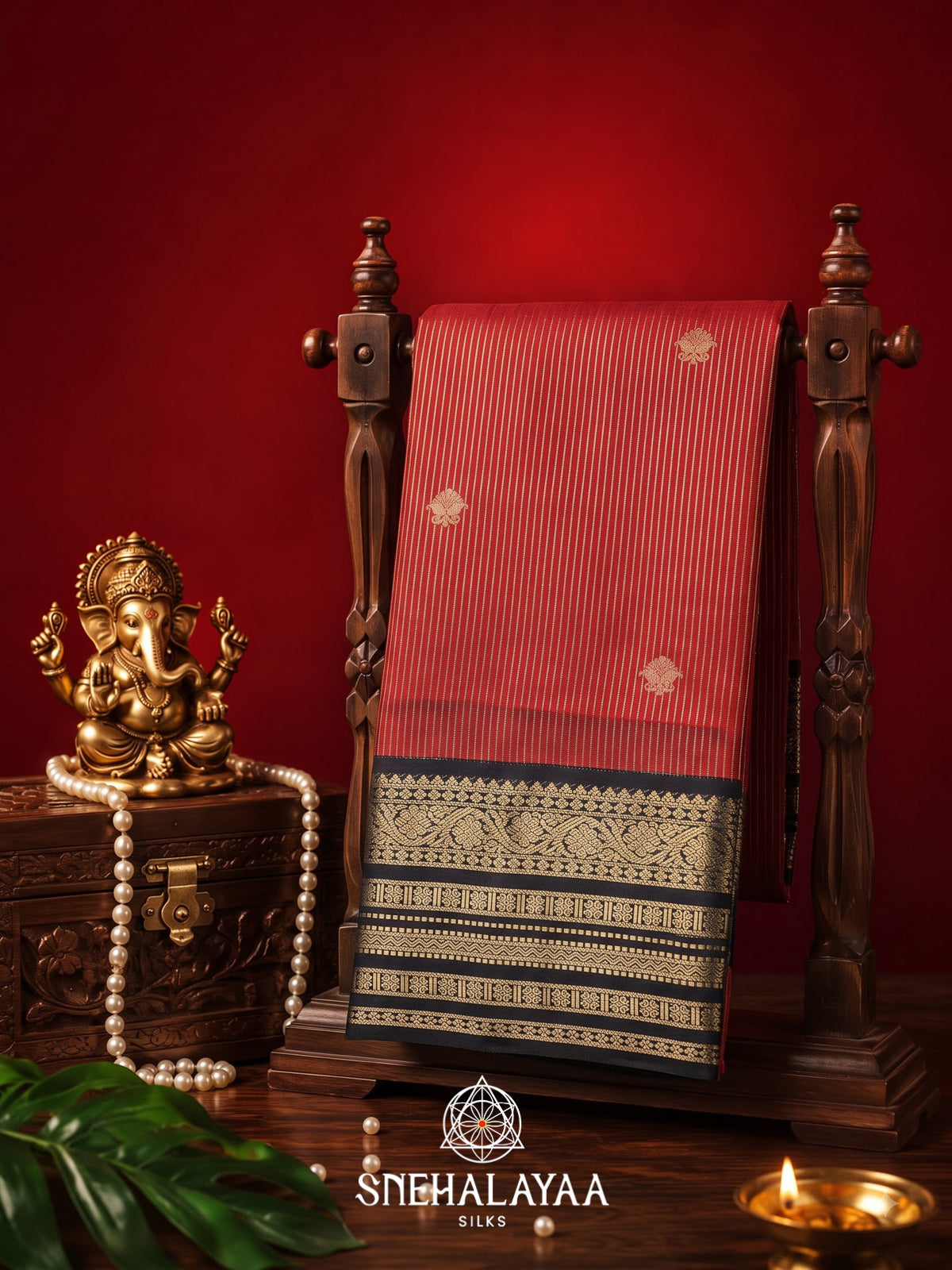 Maroon Kanjivaram Silk Saree