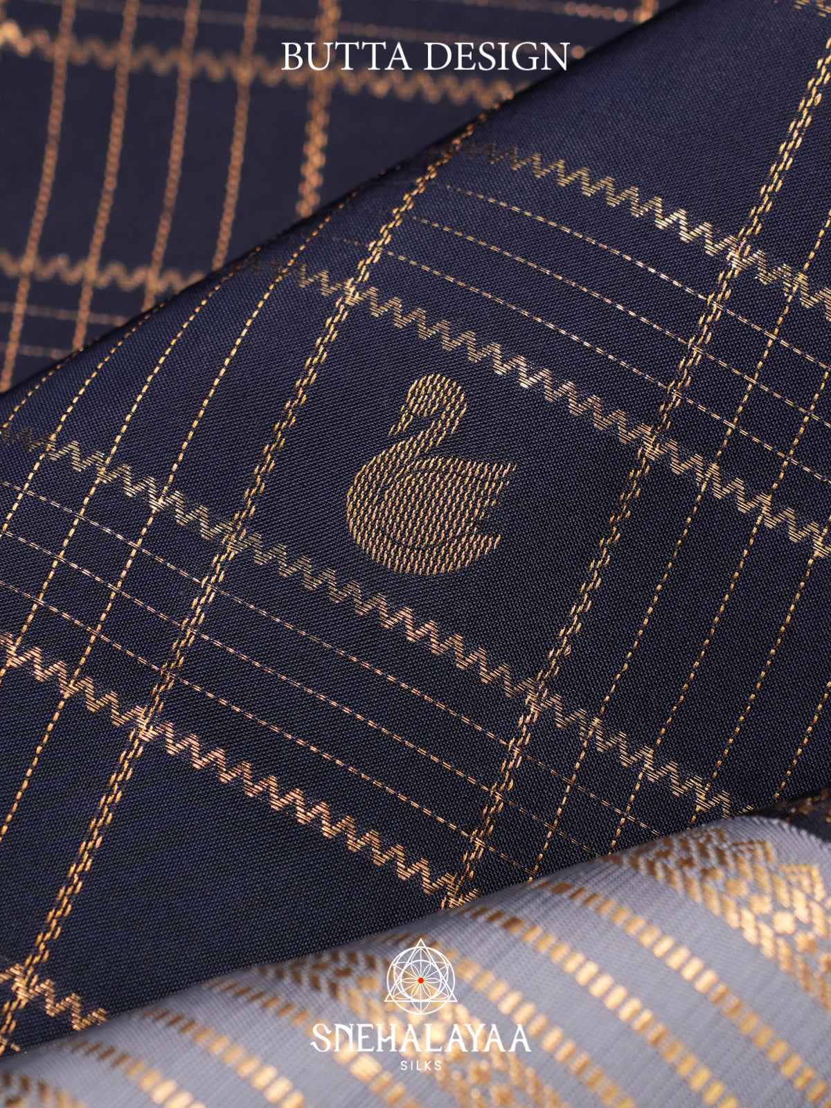 Navy Blue Kanjivaram Silk Saree