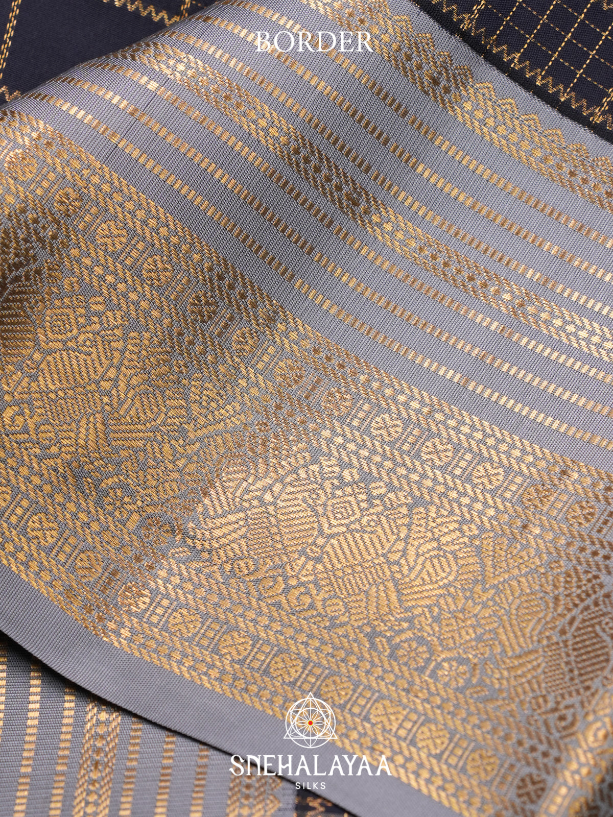 Navy Blue Kanjivaram Silk Saree