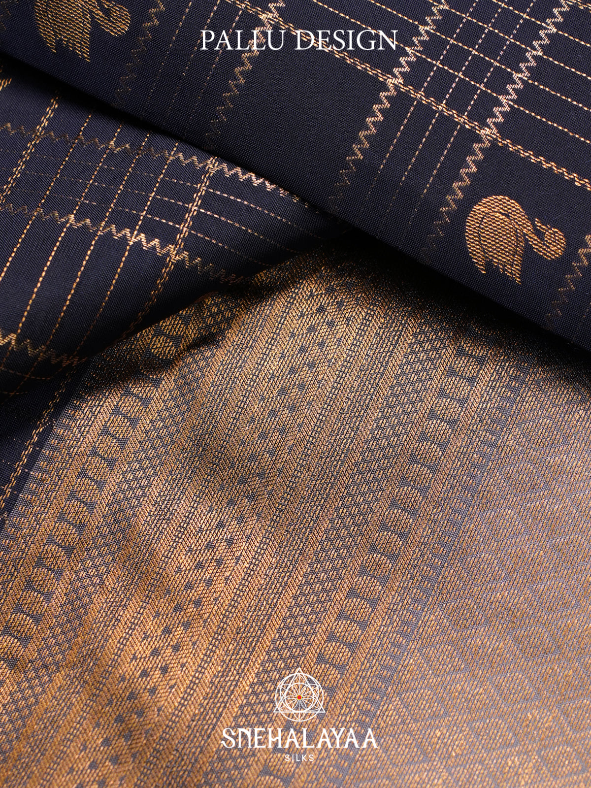 Navy Blue Kanjivaram Silk Saree