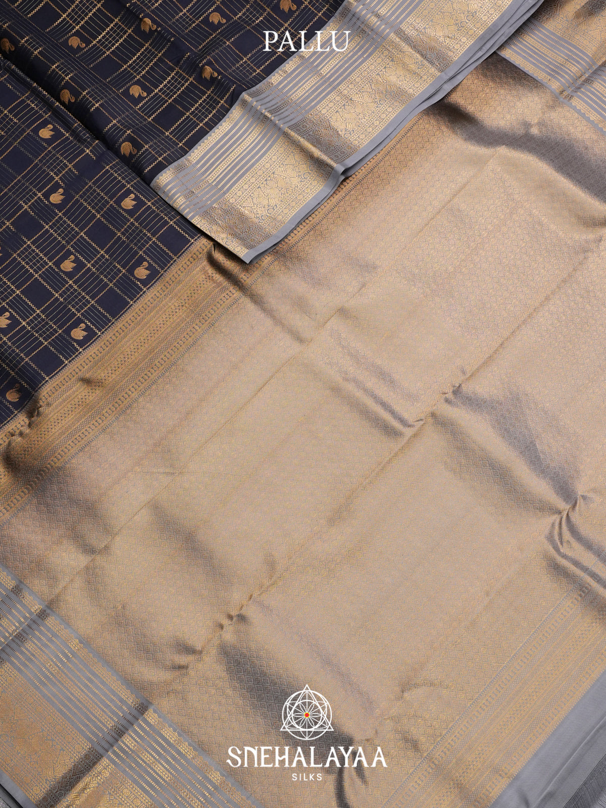 Navy Blue Kanjivaram Silk Saree