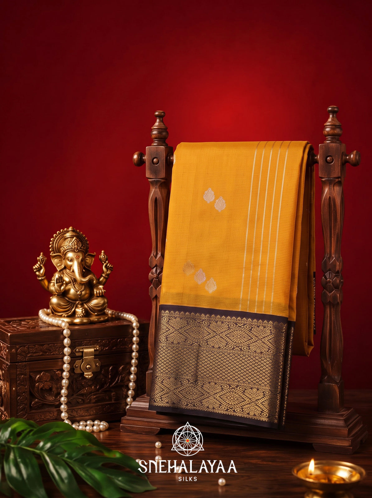 Yellow Kanjivaram Silk Saree