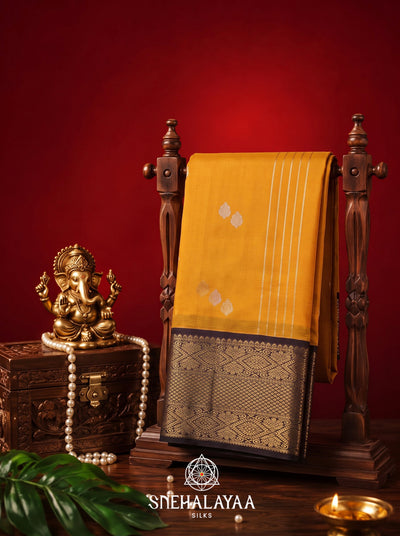 Yellow Kanjivaram Silk Saree