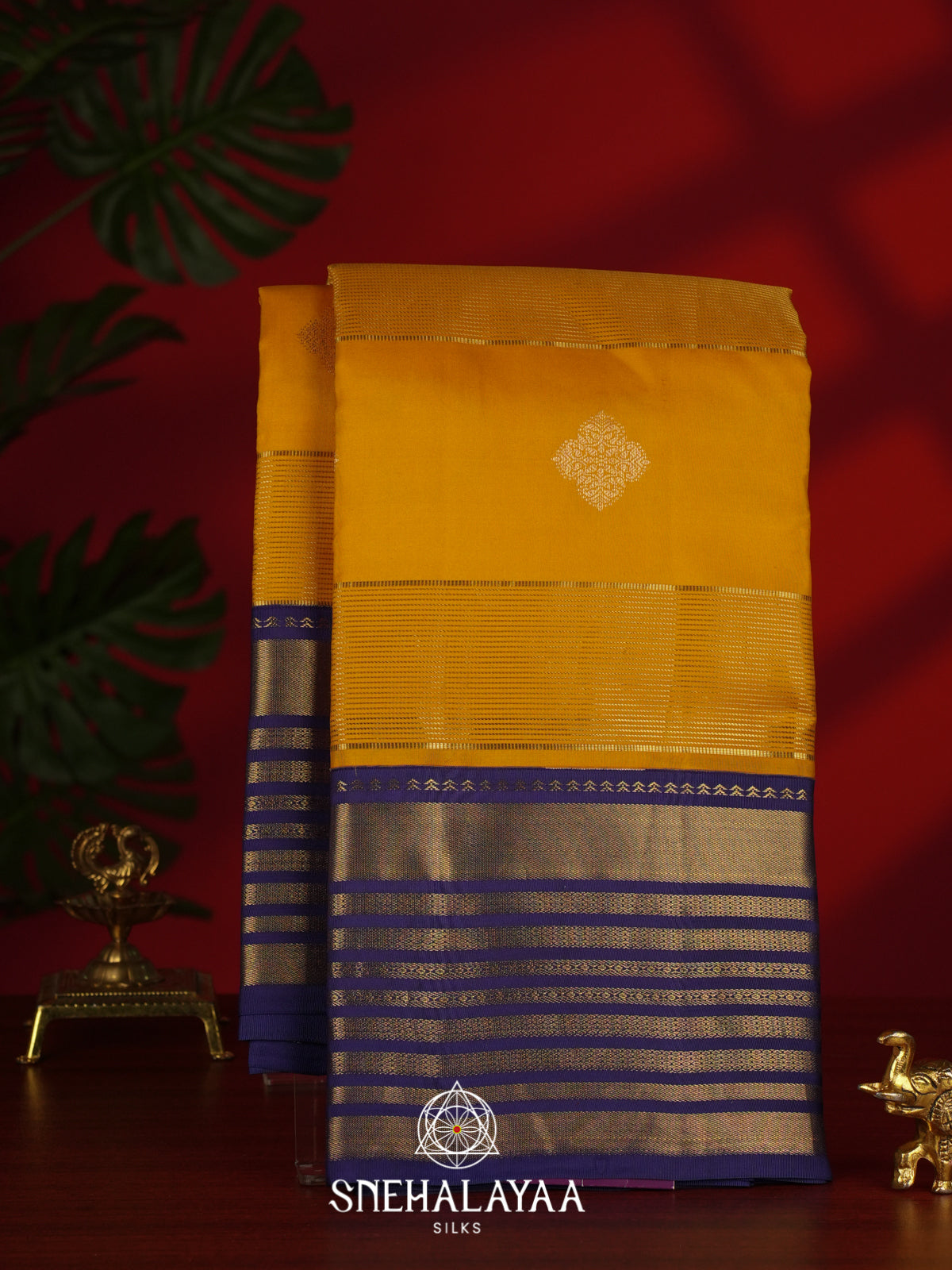 Yellow Kanjivaram Silk Saree