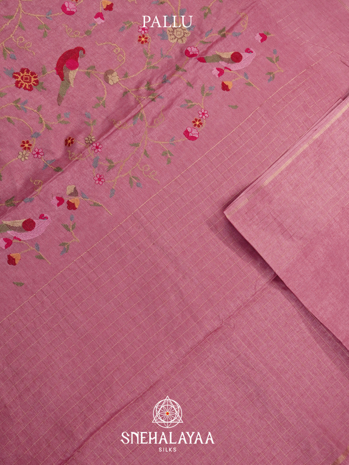 Pink Tussar Saree