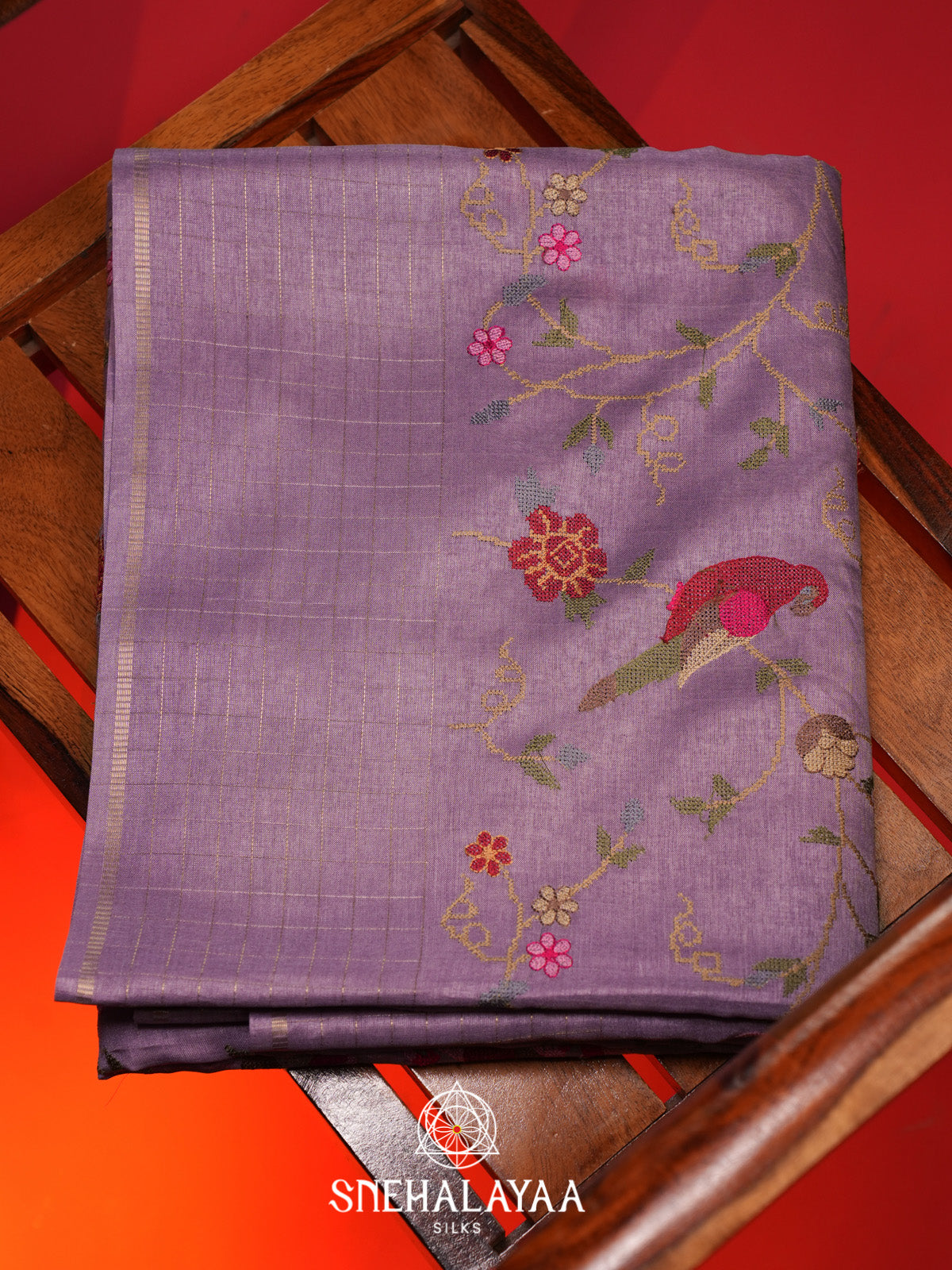 Orchid Tussar Saree