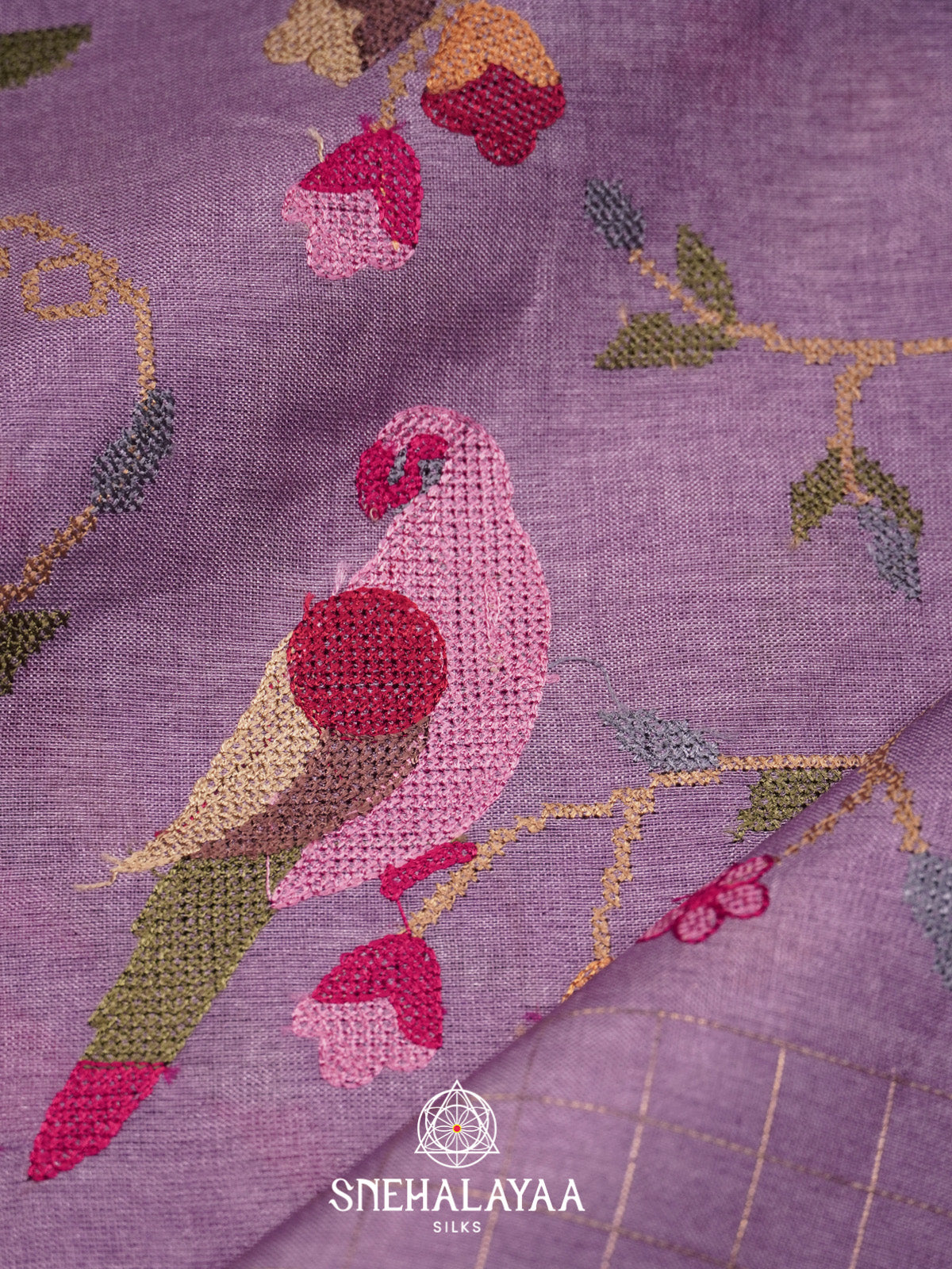 Orchid Tussar Saree