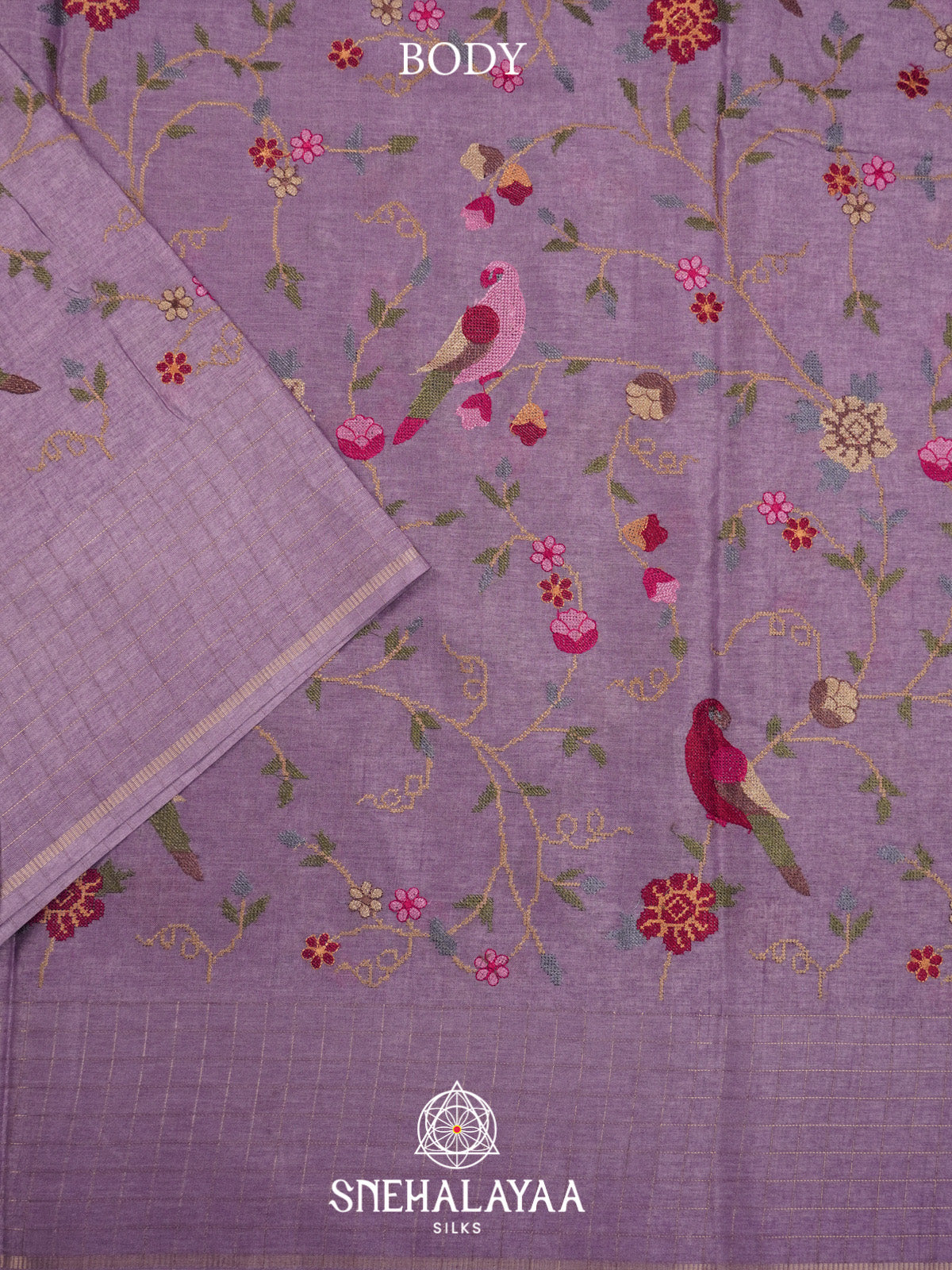 Orchid Tussar Saree