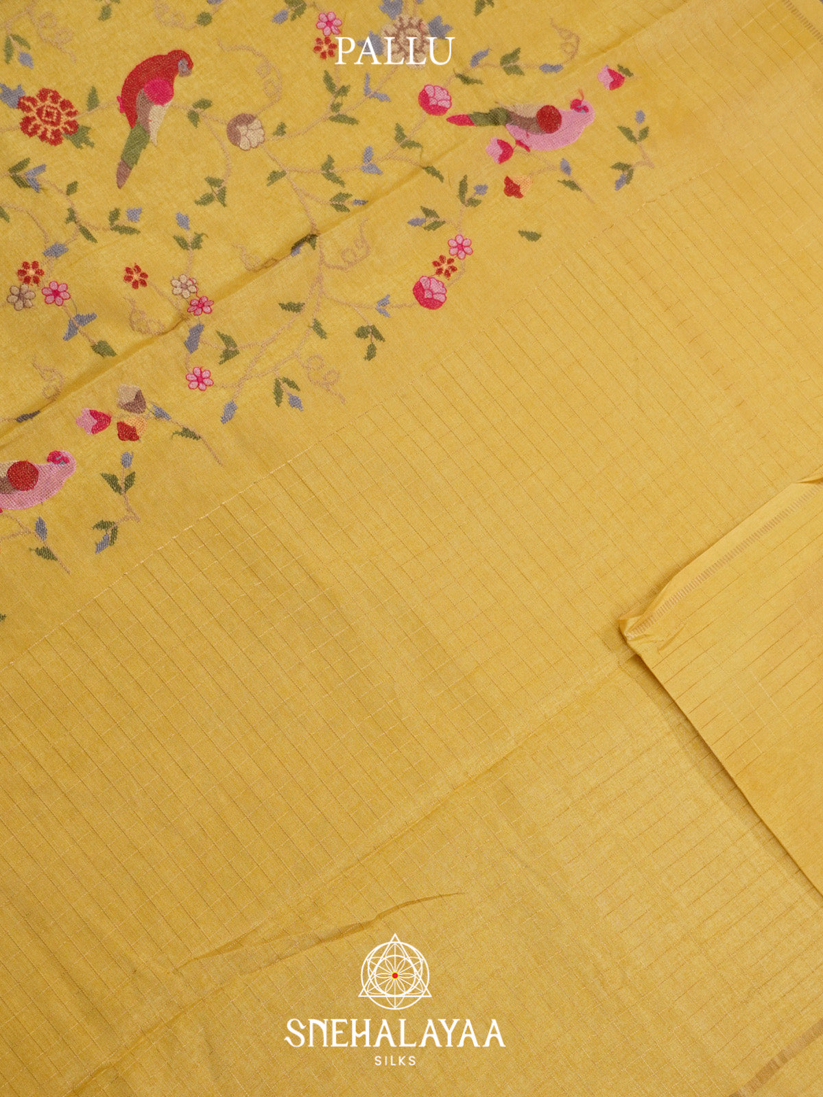 Yellow Tussar Saree