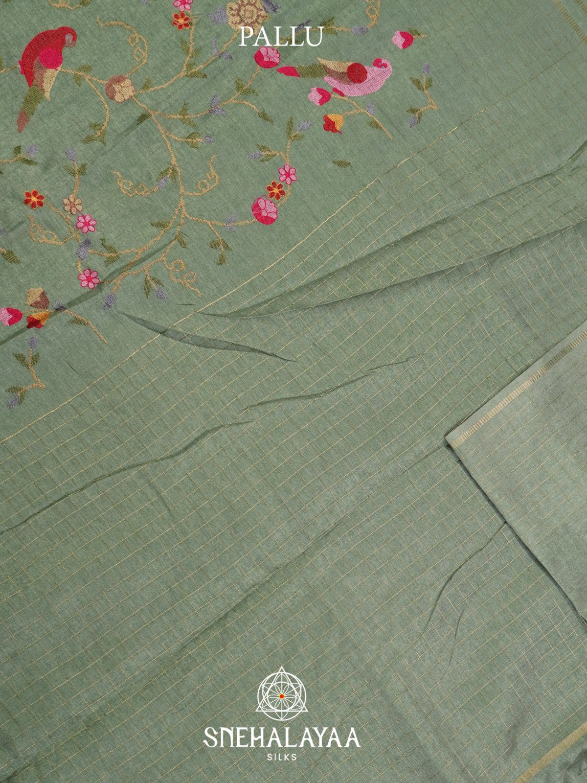 Green Tussar Saree