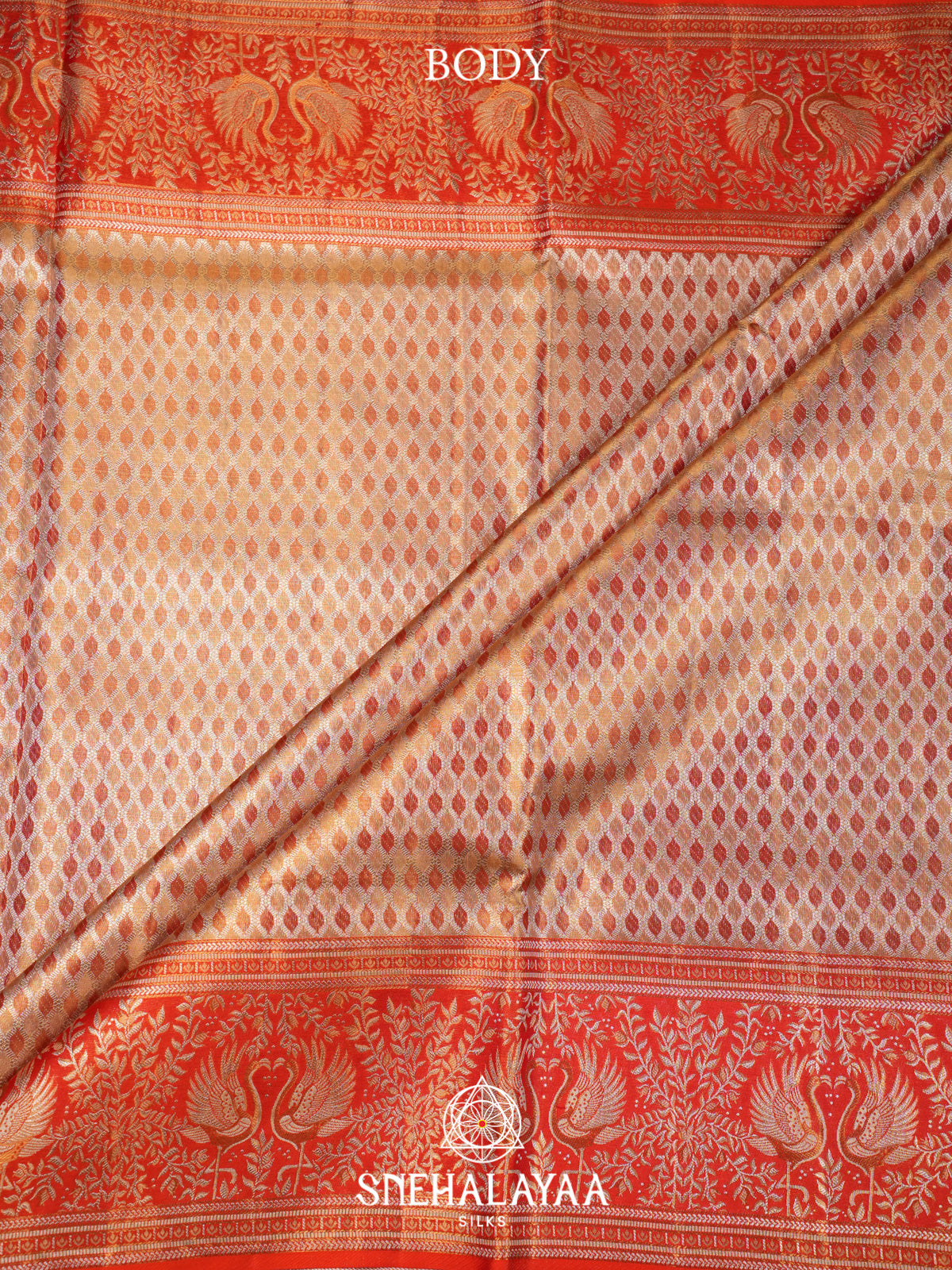 Cream Kanjivaram Silk Saree